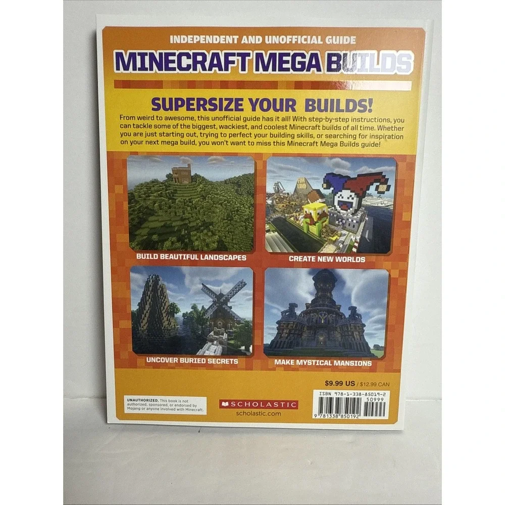 Minecraft Mega Builds‎ Scholastic book 2022, Trade Paperback) 143 Pages